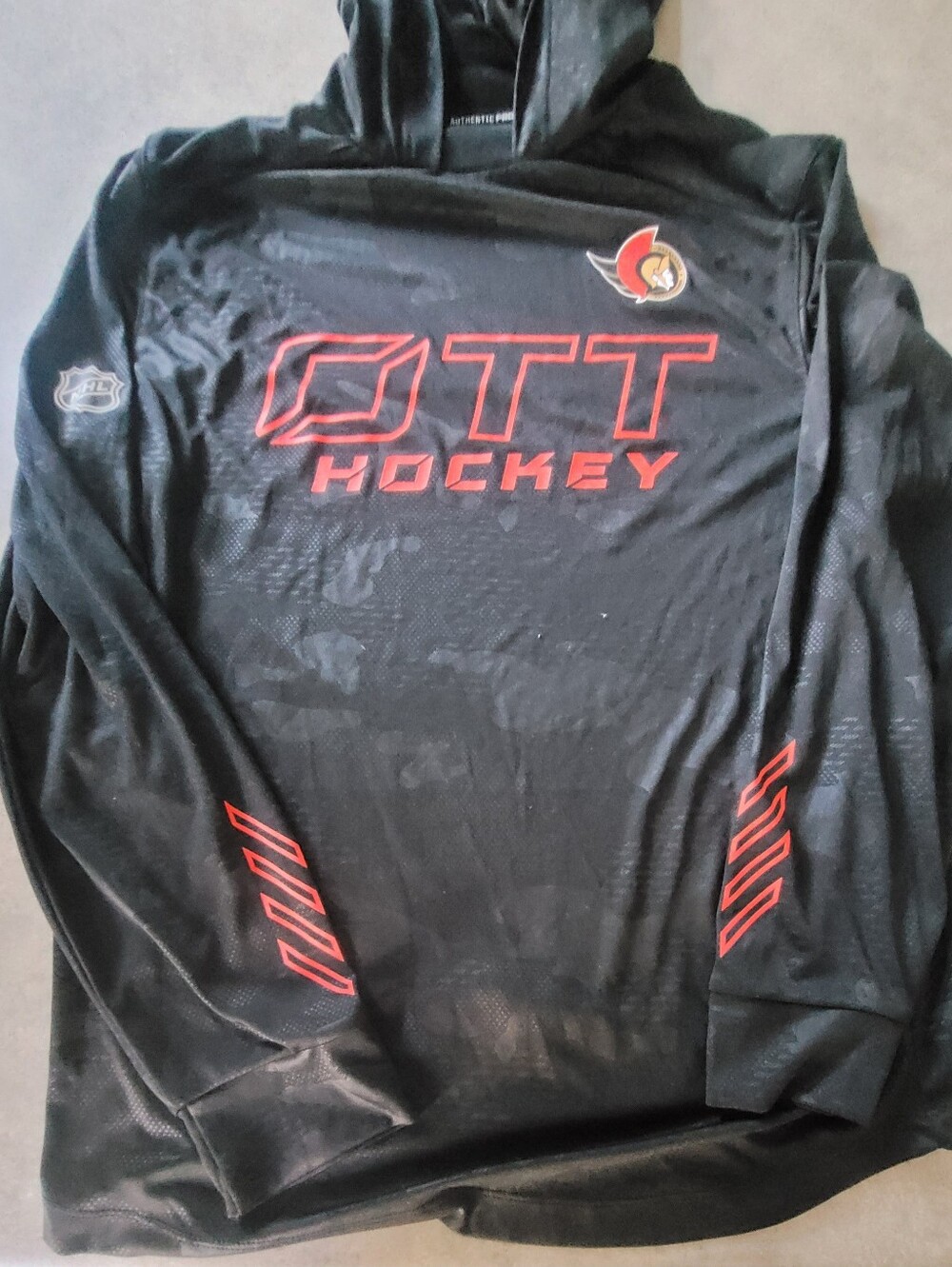 Ottawa Senators dri-fit hoodie fanatics authentic pro
